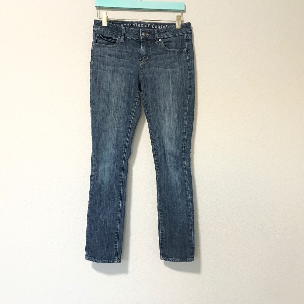 ARTICLES OF SOCIETY Zoey Crop Topaz Jeans Size 27